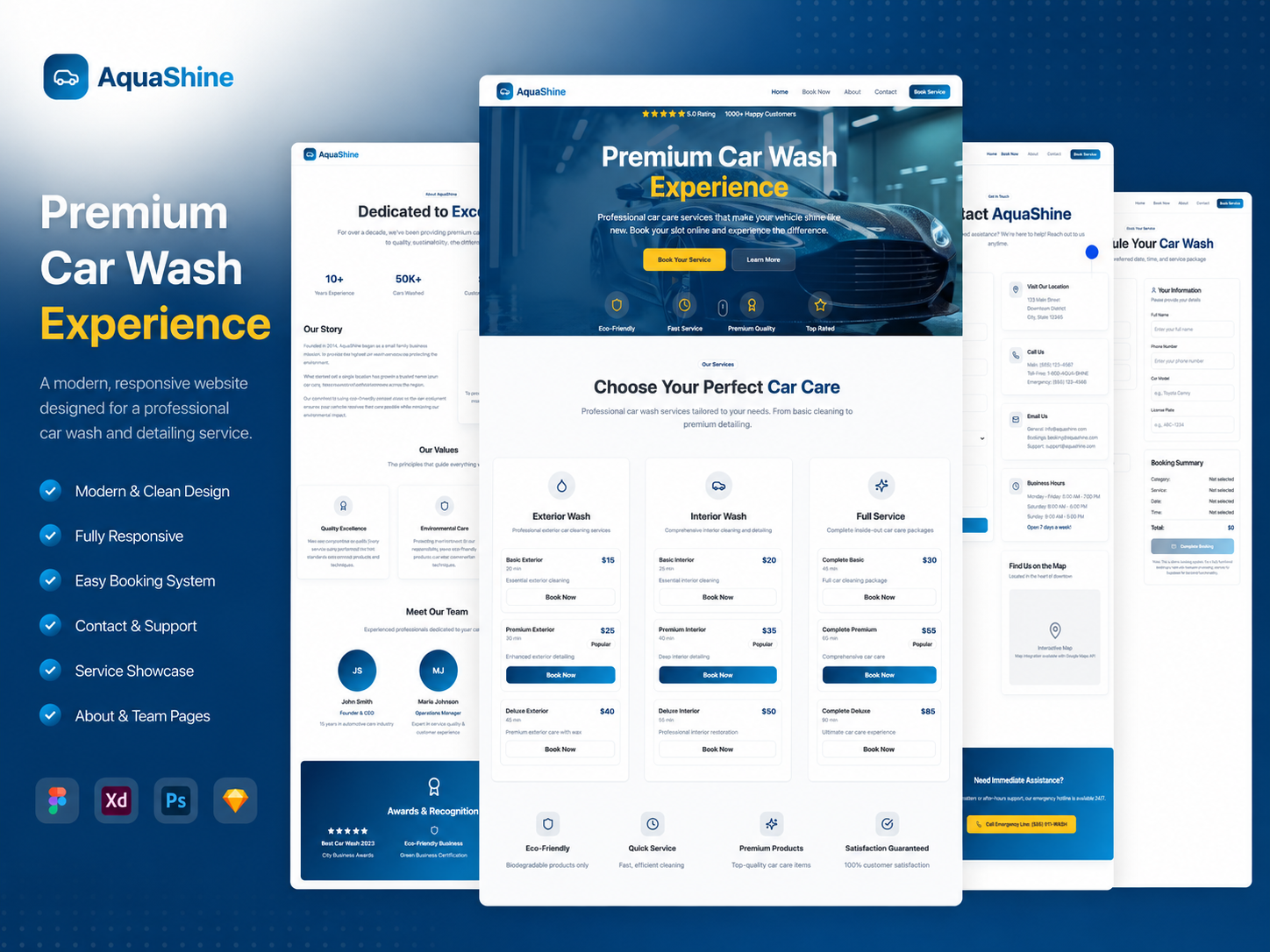 AquaShine Car Wash Website